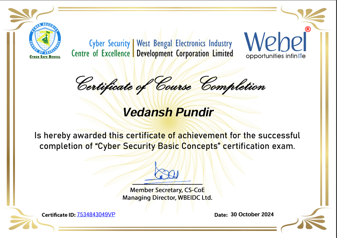 CCOE Cybersecurity Certificate
